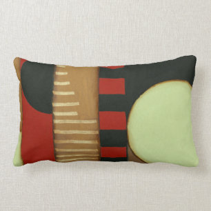 Contemporary Loft Style Panelled Painting Lumbar Pillow