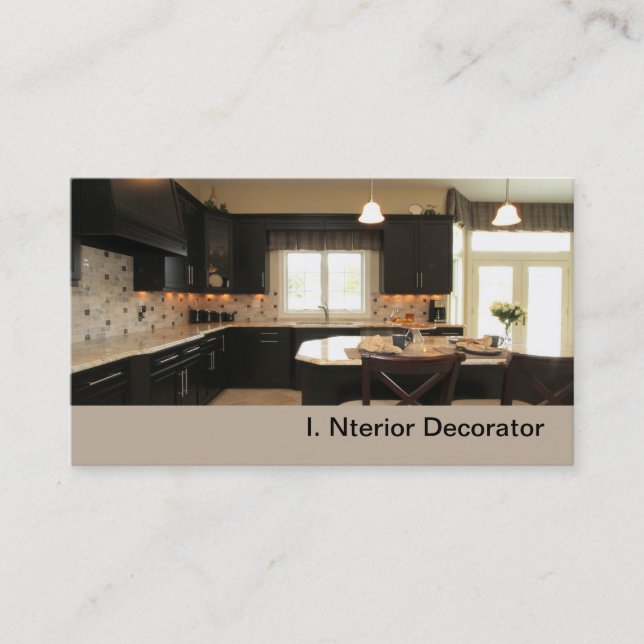 contemporary luxury kitchen business card (Front)