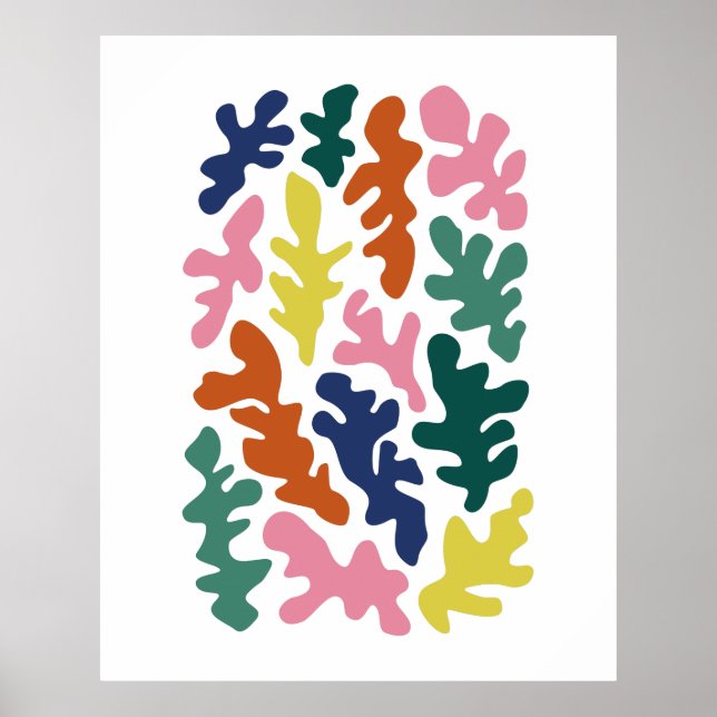 Contemporary Matisse Inspired Cutouts Design Poster (Front)