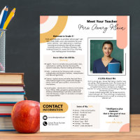 Contemporary Meet The Teacher Hand Out