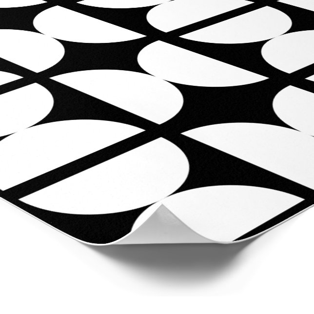 Contemporary Mid-Century Modern Geometric Poster (Corner)