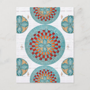 Contemporary Mi'kmaq Quill Postcard