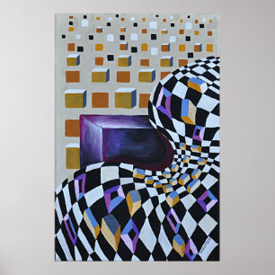 Contemporary Minimalism Hand Painted Art Poster