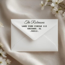 Contemporary Minimalist Address Stamp
