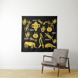 Contemporary Modern Abstract african tribal art Tapestry