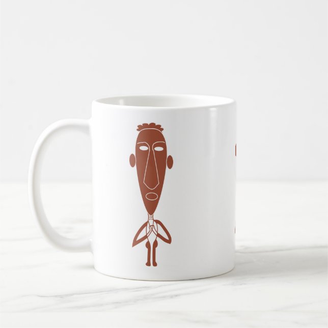 Contemporary modern abstract silhouette coffee mug (Left)