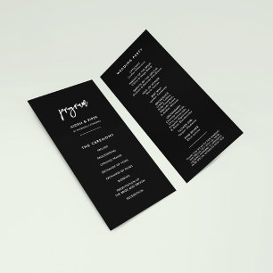 Contemporary modern black double sided slim program