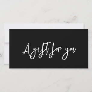 Contemporary Modern Black Gift certificate