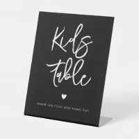 Contemporary modern black Kids table wedding