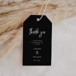 Contemporary modern black wedding gift tags<br><div class="desc">A bold and trendy typography for your wedding stationery,  simple yet elegant with a black and white theme. Fully customizable: you can change the colours of the font and background if needed.</div>