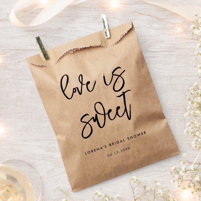 Contemporary modern Bridal Shower Favour Bag (Clipped)