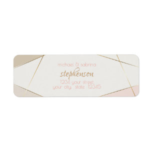 Contemporary Modern Geometric Stripes Blush Sand