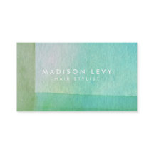 Contemporary Modern Green Lines Watercolor Artist