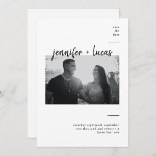 Contemporary Modern Photo Save the date Invitation