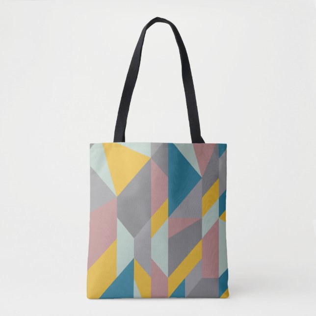 Contemporary Modernist Geometry Art Earthy Colours Tote Bag (Front)