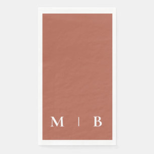 Contemporary Monogram Cinnamon Napkin