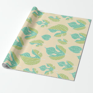 Contemporary Mulberry Leaves Pattern Wrapping Pape Paper