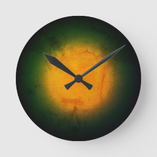 Contemporary Nature Abstract Artistic Round Clock
