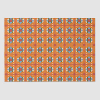 Contemporary Orange Blue Tissue Paper