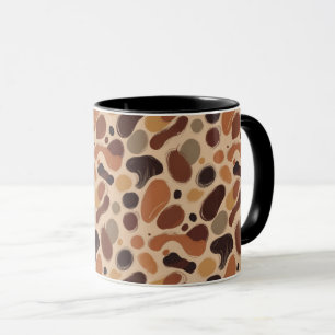 Contemporary Organic Pattern Mug – Earthy Tones