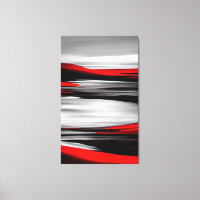 Contemporary Painting Red Black Grey Abstract Art