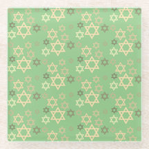Contemporary Passover Spring Green Stars of David