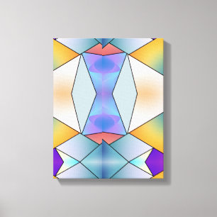 Contemporary Pastel & Vibrant Abstract Geometric Canvas Print