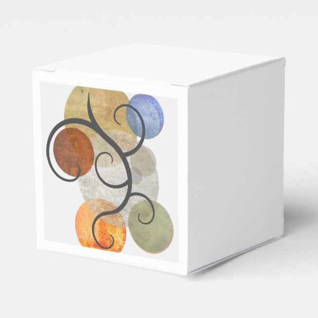 Contemporary Patterned Circles Favor Box (Front Side)