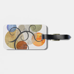 Contemporary Patterned Circles Luggage Tag