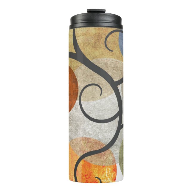 Contemporary Patterned Circles Thermal Tumbler (Front)