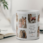 Contemporary Photo Grid Will You Be My Bridesmaid? Coffee Mug<br><div class="desc">Ask your girls to be your bridesmaid with this contemporary photo grid 'Will you be my Bridesmaid? keepsake Coffee Mug. Design features 11 photographs of your choice. Simply customize text so it is unique to you. The cute little heart can be changed to any colour by clicking on the 'customize...</div>