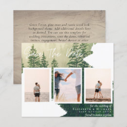 Contemporary Photo Save Dates Engagement