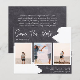 Contemporary Photo Save Dates Engagement