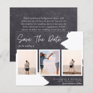 Contemporary Photo Save Dates Engagement