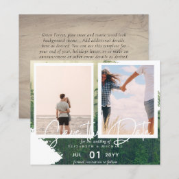 Contemporary Photo Save Dates Engagement