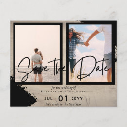 Contemporary Photo Save Dates Engagement  Flyer