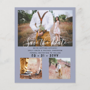 Contemporary Photo Save Dates Engagement Flyer