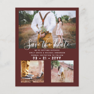 Contemporary Photo Save Dates Engagement  Flyer