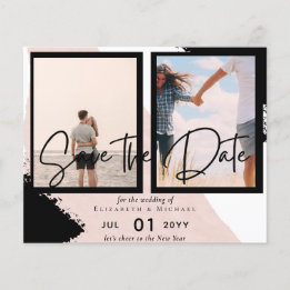 Contemporary Photo Save Dates Engagement  Flyer