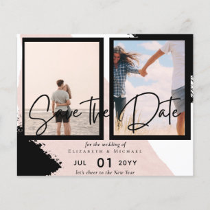 Contemporary Photo Save Dates Engagement  Flyer