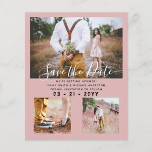 Contemporary Photo Save Dates Engagement Flyer