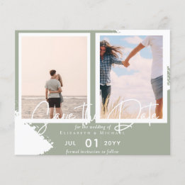 Contemporary Photo Save Dates Engagement Flyer