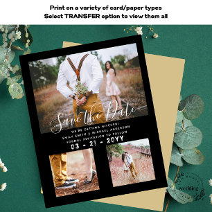Contemporary Photo Save Dates Engagement Flyer