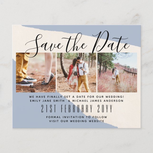 Contemporary PHOTO Save the Dates by LeahG BUDGET Flyer (Front)