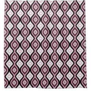 Contemporary Plum Red Diamond Pattern
