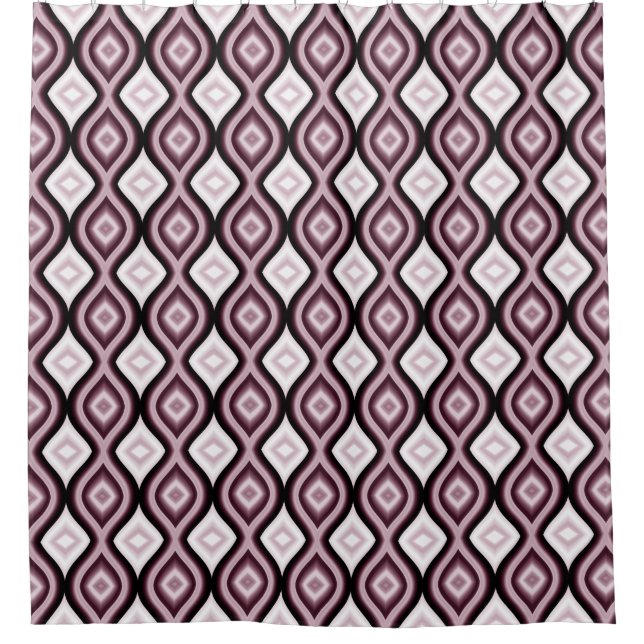 Contemporary Plum Red Diamond Pattern (Front)