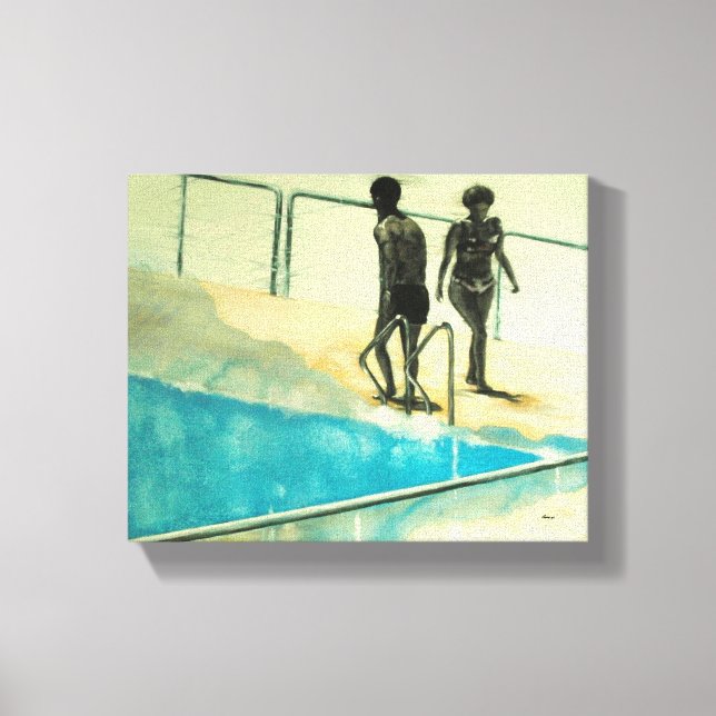 Contemporary portrait painting canvas print (Front)