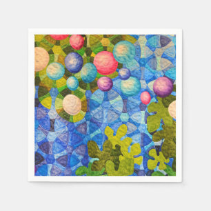 Contemporary quilting design napkin