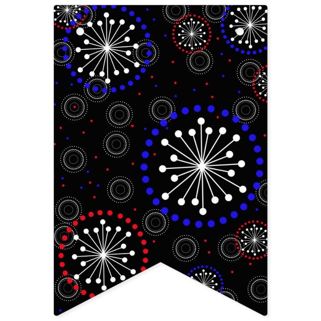 Contemporary Red White Blue Fireworks Bunting Flags (Sixteenth Flag)