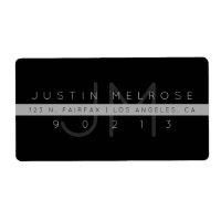 Contemporary Return Address Label | Black & Greys